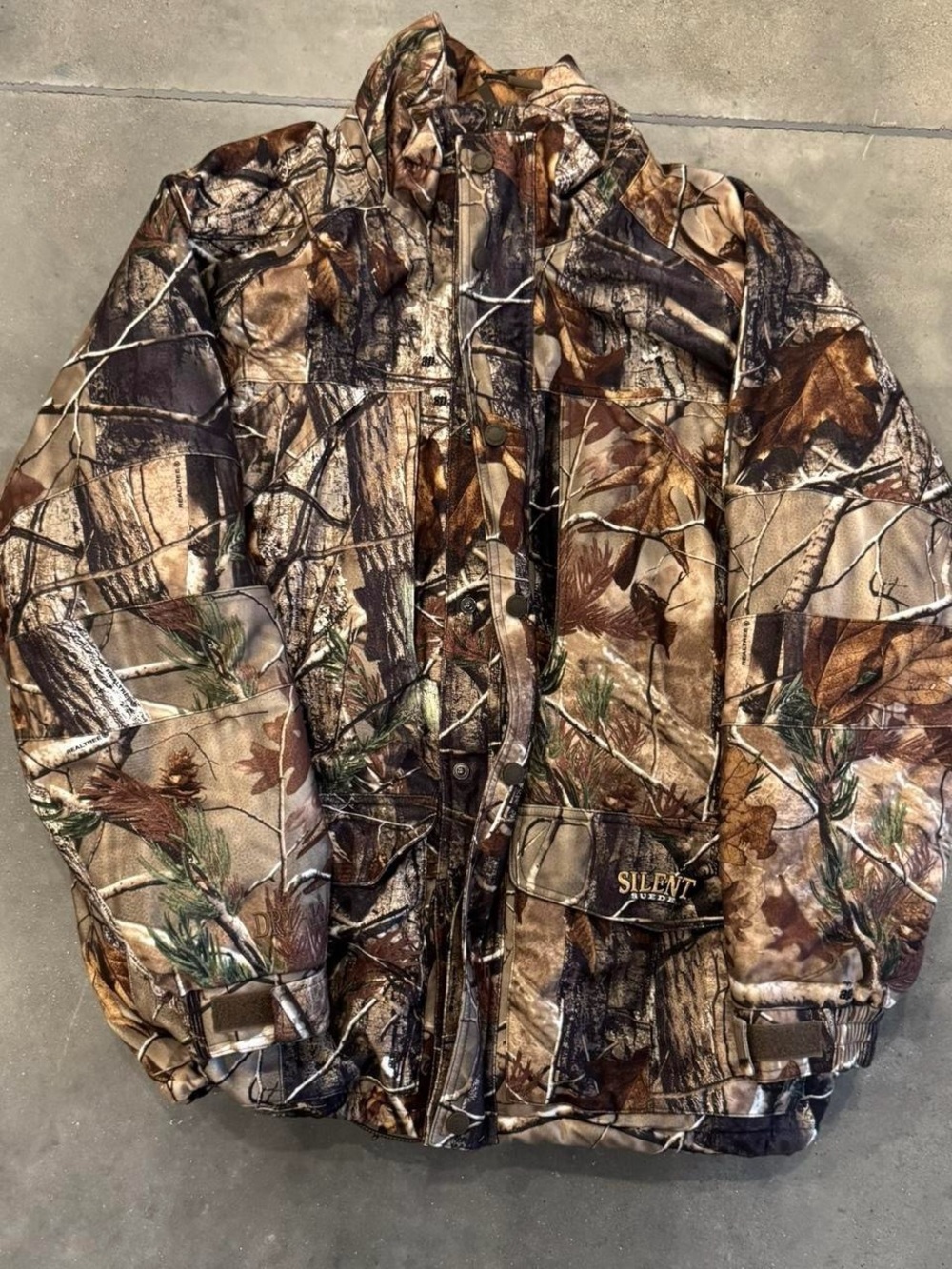 Realtree Camo Silent Suede Jacket Size Large